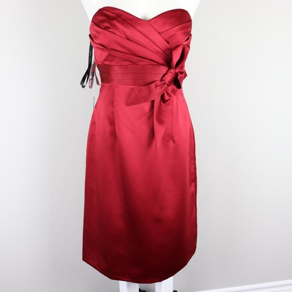 NWT Alfred Angelo red midi dress, size 12 - Picture 1 of 10